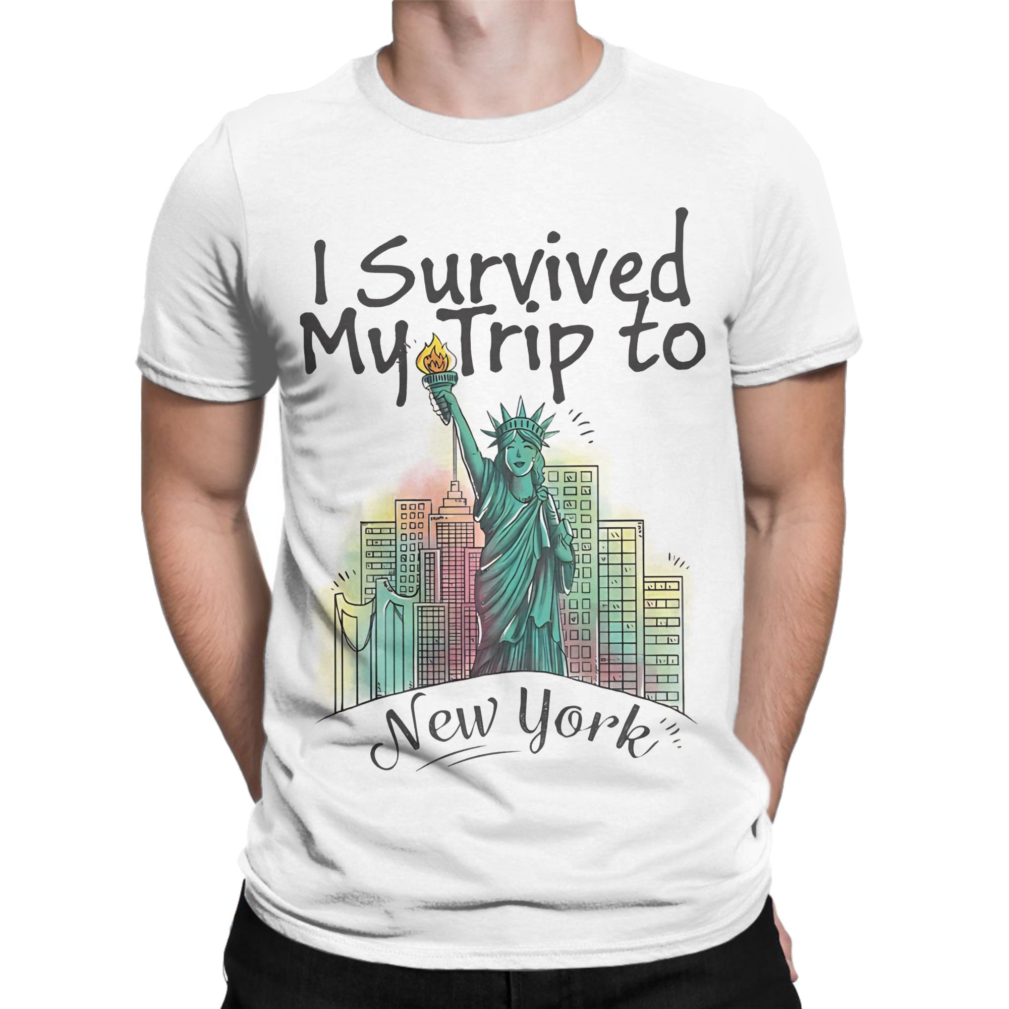 レトロ「ニューヨーク旅行を生き延びた」Tシャツ ユニセックス - Summer Clothing Nyc のレビューと価格