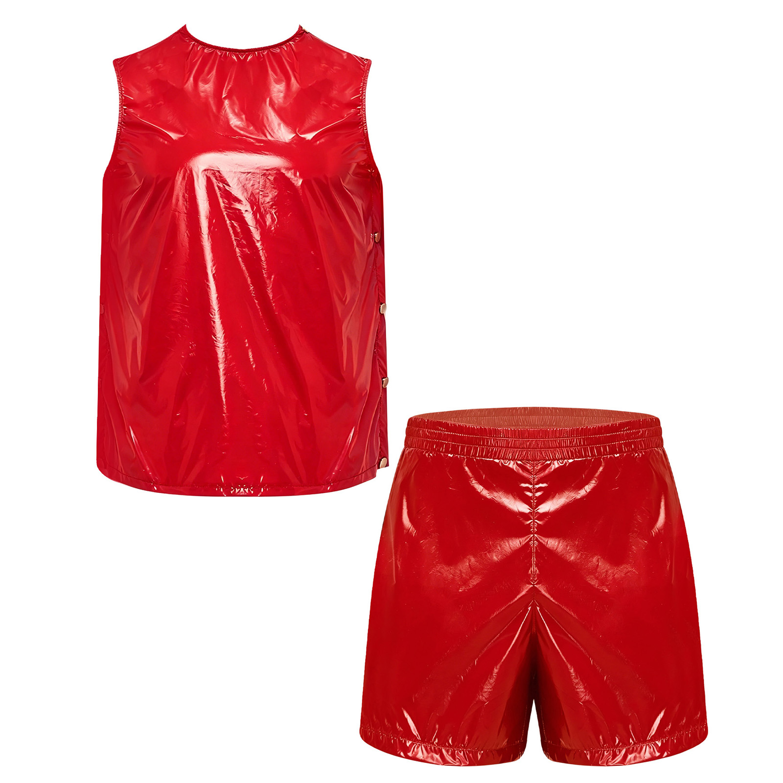 男性用防水汗止め2ピースセット タンクトップとサイドボタンボ - Summer Clothing Men のレビューと価格
