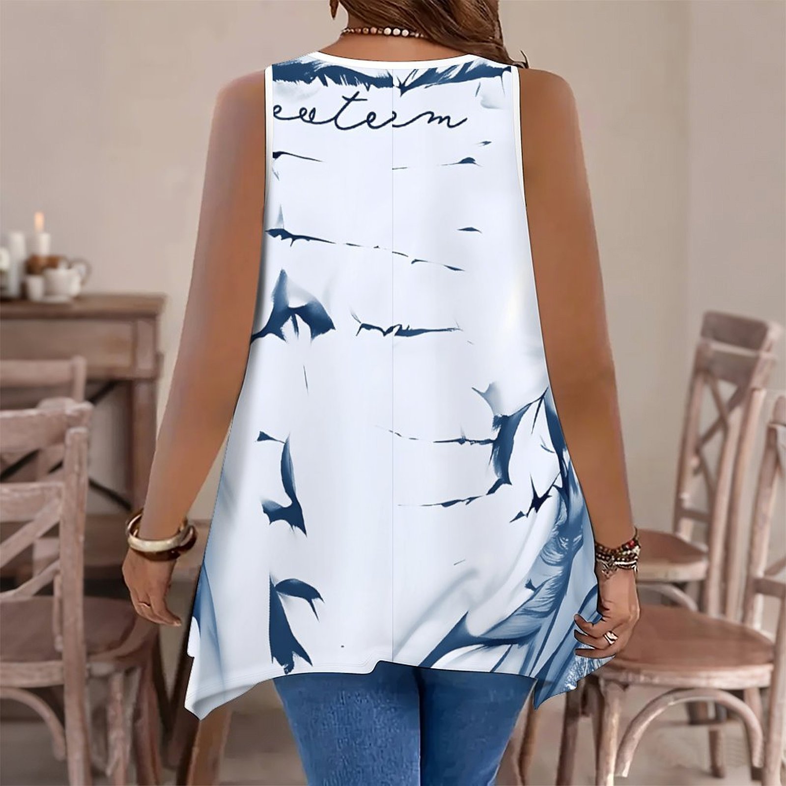 エレガントなレトロラウンドネックノースリーブトップ女性の秋冬 - Summer Clothing In Winter のレビューと価格