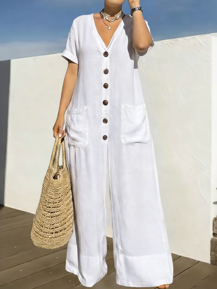 プラスサイズ女性服ジャンプスーツ夏服ブルーアーバンレジャーボ - Summer Clothing Clearance のレビューと価格