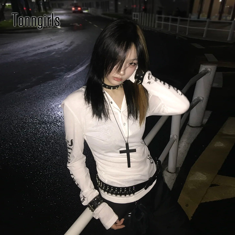 トンガールズ Y2K ヴィンテージ Tシャツ レディース シ - Summer Grunge Clothing のレビューと価格