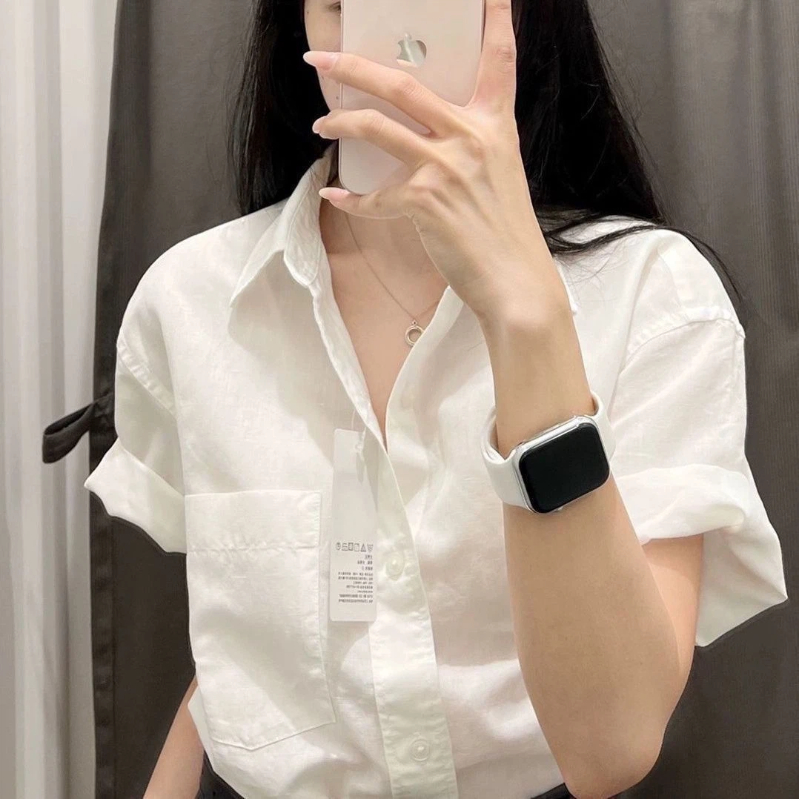 韓国半袖ポロネックソリッドシンプルシャツトップス新しい夏のボ - Summer Clothing Trends For Women のレビューと価格