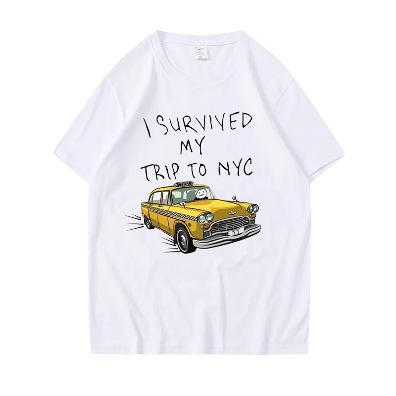 面白い Tシャツ男性女性私はニューヨークへの旅を生き延びたプ - Summer Clothing Nyc のレビューと価格