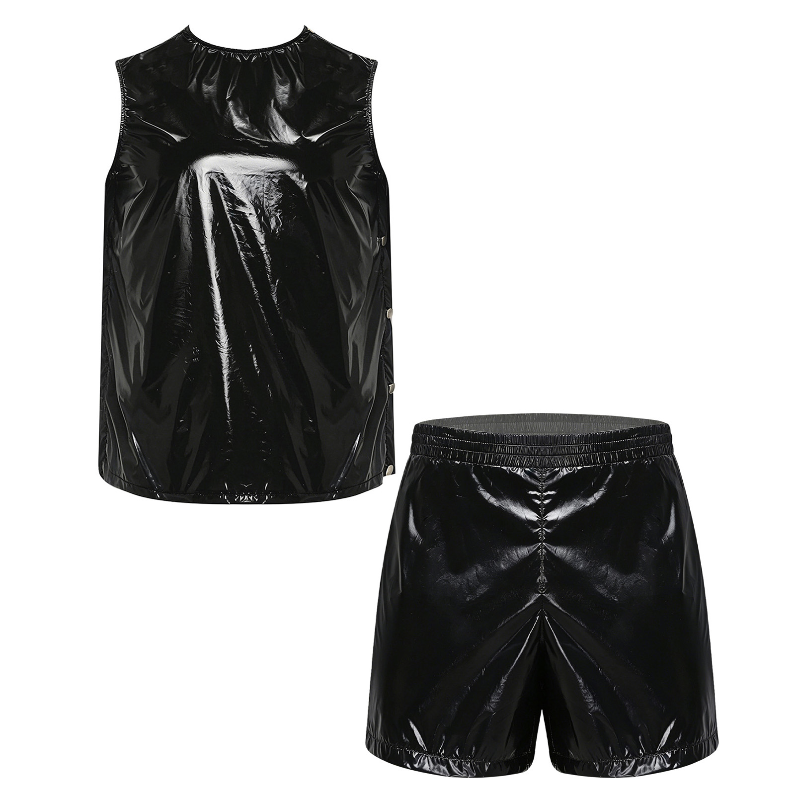 メンズ防水汗止めトラックスーツタンクトップとサイドボタン付き - Summer Clothing Men のレビューと価格