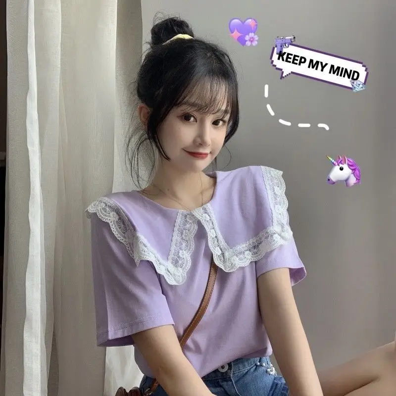 女性用のかわいいトップス、襟付き、カワイイ、レディースシャツ - Summer Clothing Trends For Women のレビューと価格