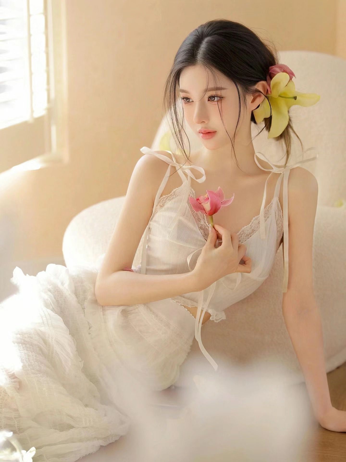 ロマンチックライトオキシジェンガールフィール写真スタジオ夏の - Summer Clothing Girl のレビューと価格
