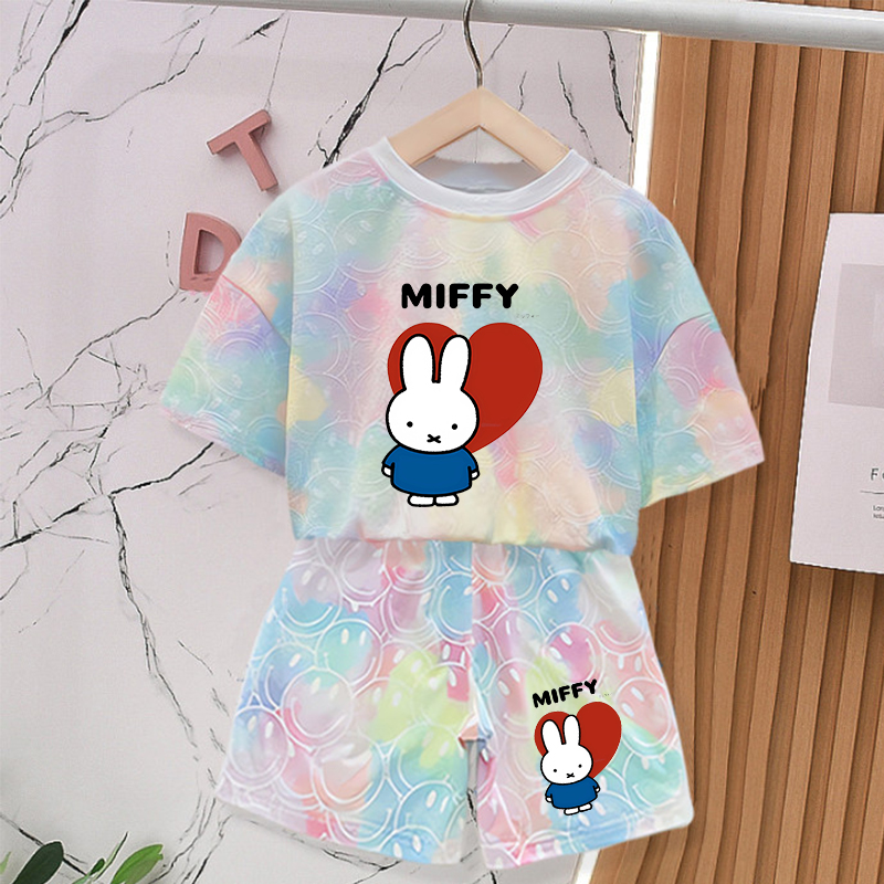 ミッフィーウサギの夏服セット女の赤ちゃん服かわいいプリントタ - Summer Clothing Baby のレビューと価格