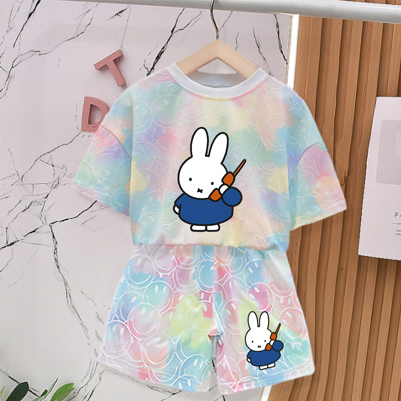 ミッフィーウサギの夏服セット女の赤ちゃん服かわいいプリントタ - Summer Clothing Baby のレビューと価格