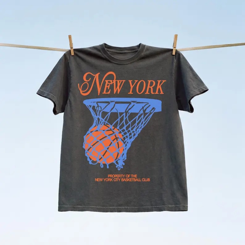 ニューヨークバスケットボール Tシャツ男性と女性用 _ コッ - Summer Clothing Nyc のレビューと価格