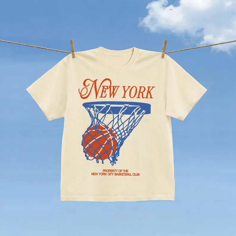 ニューヨークバスケットボール Tシャツ男性と女性用 _ コッ - Summer Clothing Nyc のレビューと価格