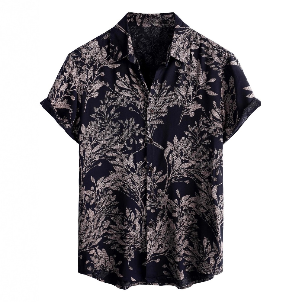夏の日本のレトロシャツビーチバケーションルーズカジュアルメン - Summer Japanese Clothing のレビューと価格