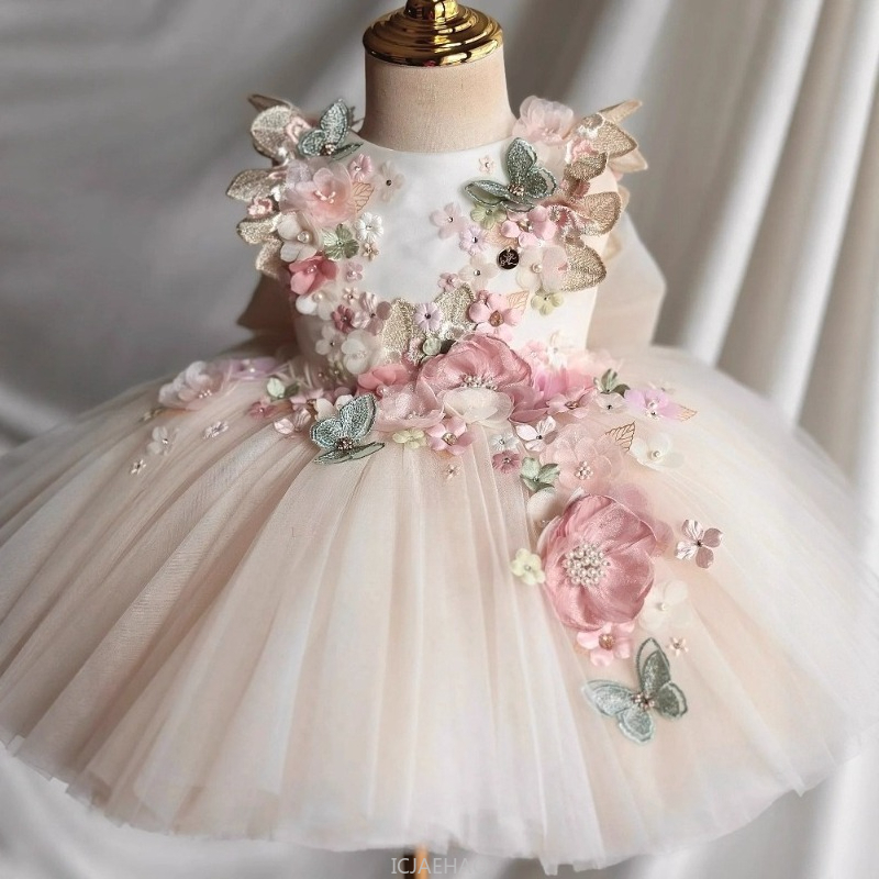 結婚式のドレス夏子供女の子最初の誕生日花柄プリンセスガウン衣 - Summer Clothing Baby のレビューと価格