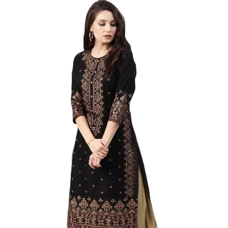 女性のための花柄の綿のクルタ,インドのドレス,エスニックスタ - Summer Clothing India のレビューと価格